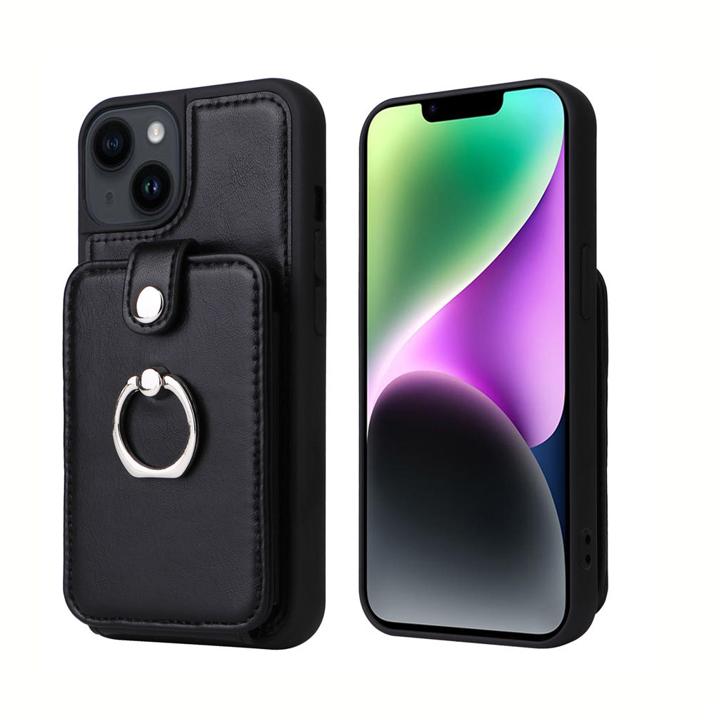 Leather Iphone Wallet Case With Card Holder